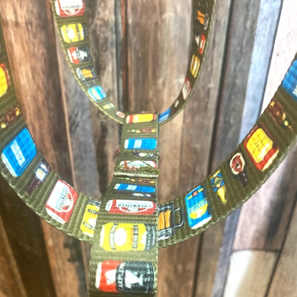 DOG HARNESS & MATCHING LEASH 🍻Beer pattern 🍻 - Picture 2 of 9